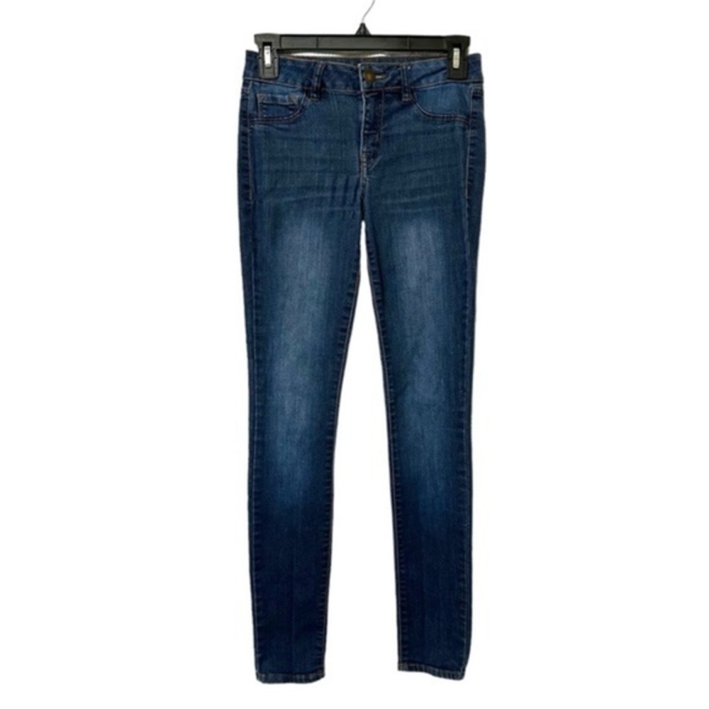 refuge • dark wash blue denim jeggings mid rise